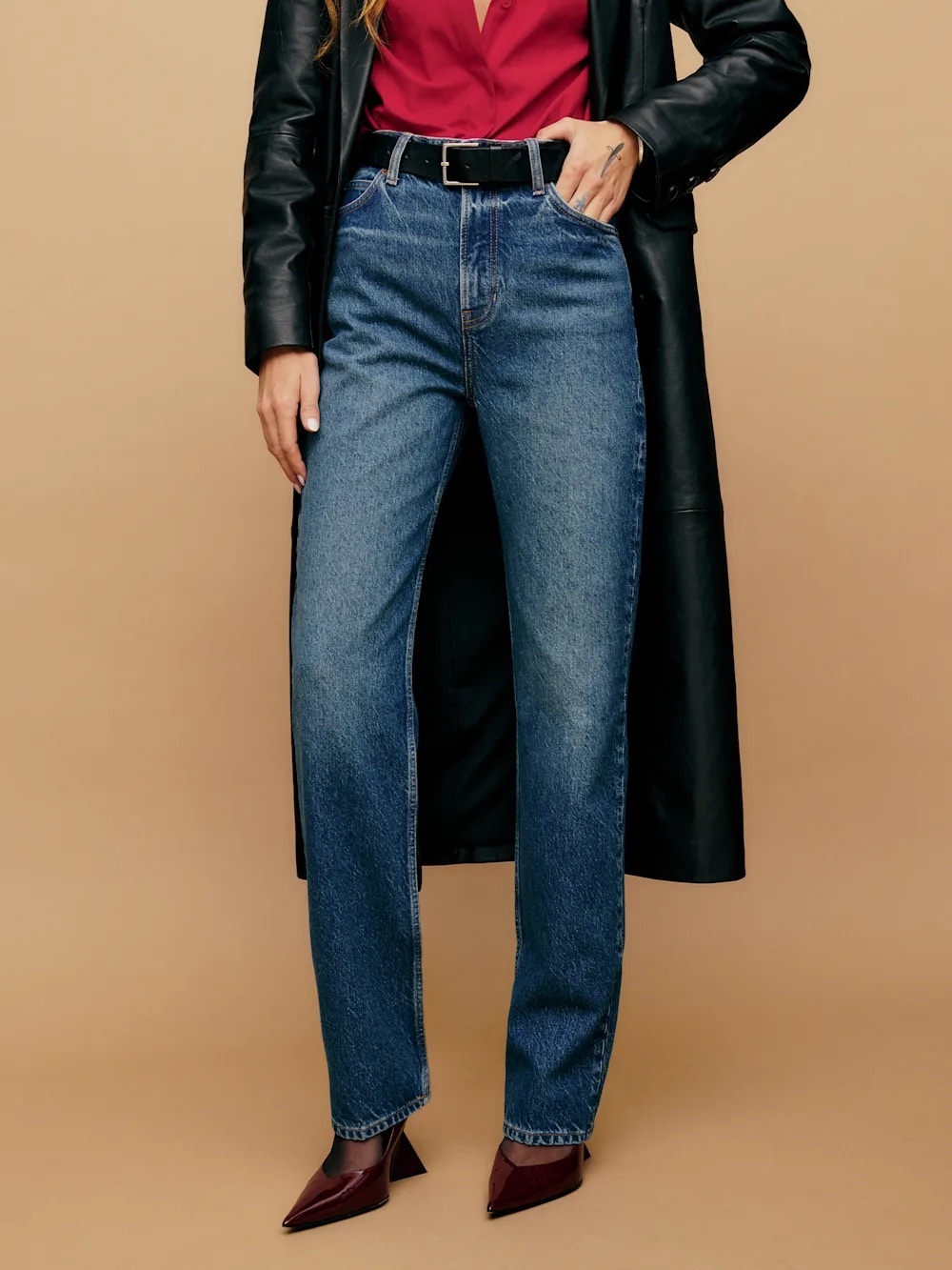 REFORMATION Abby High Rise Straight Jeans In Lanier Size 30